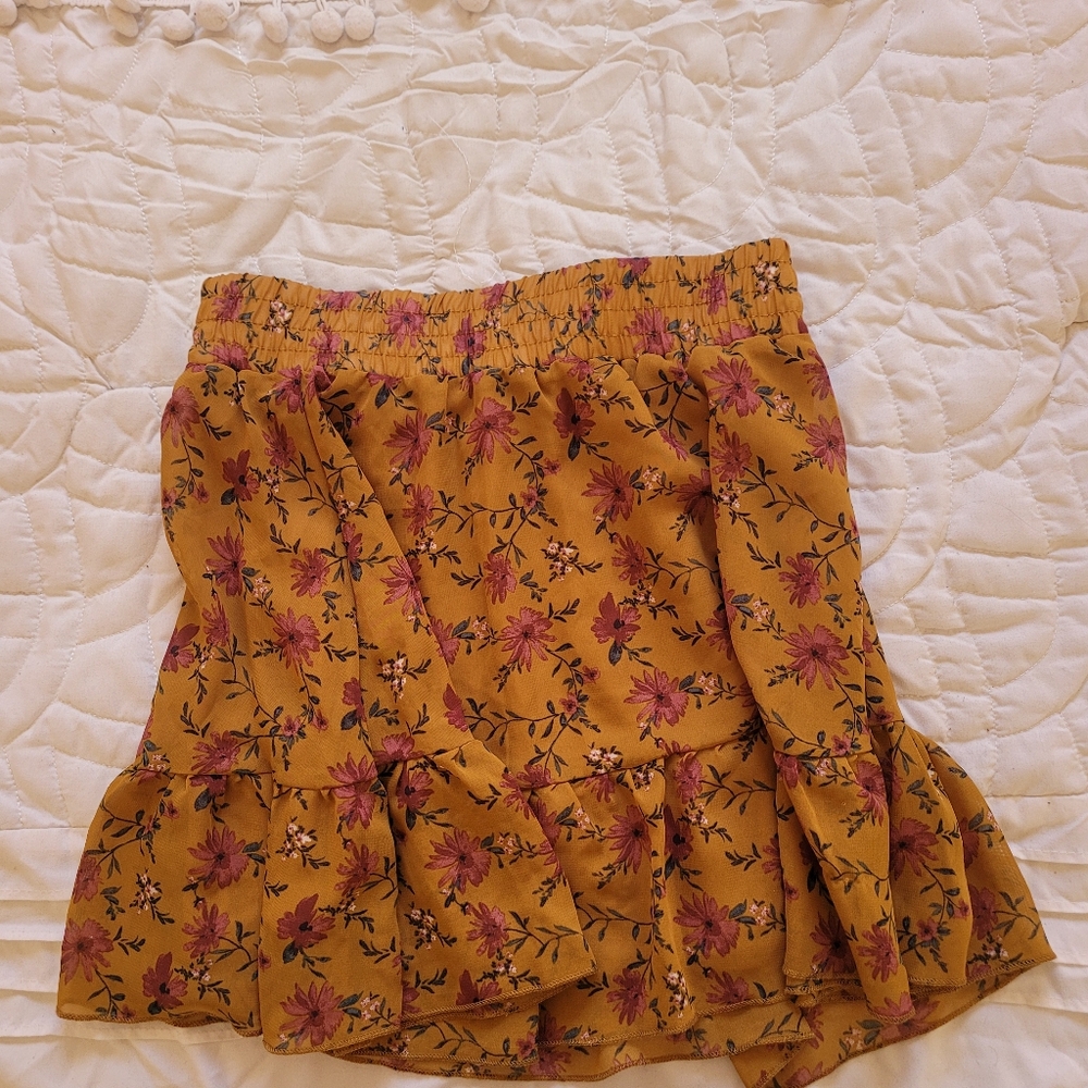 Beautiful Floral Girls Skirt